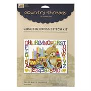 Cross Stitch Kit, Teddy Birth Sampler, 30 x 40cm